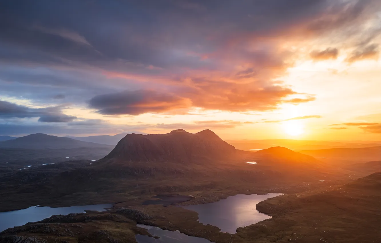 Фото обои colors, landscape, sun