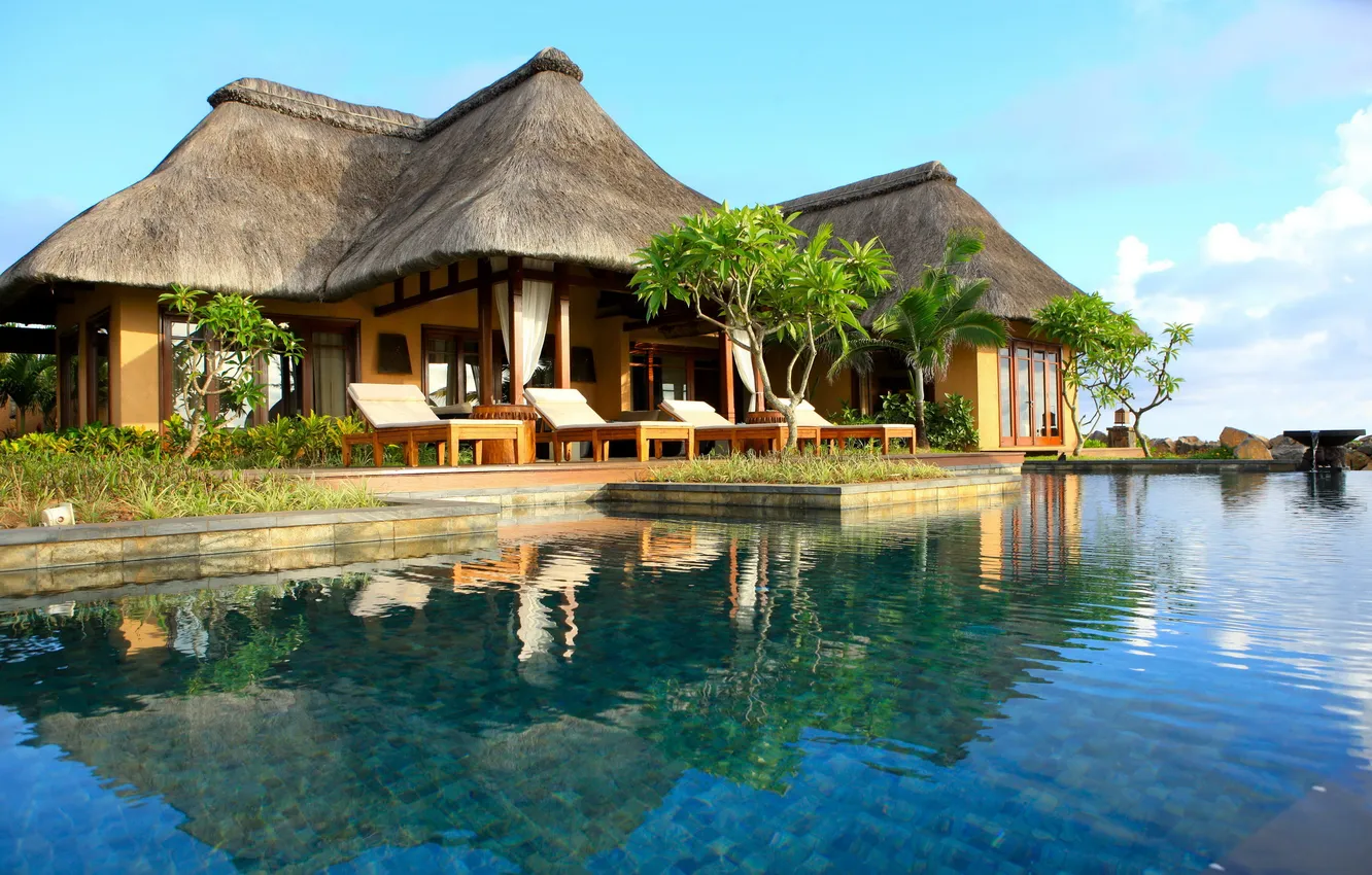 Фото обои бассейн, Дом, Индонезия, Indonesia
