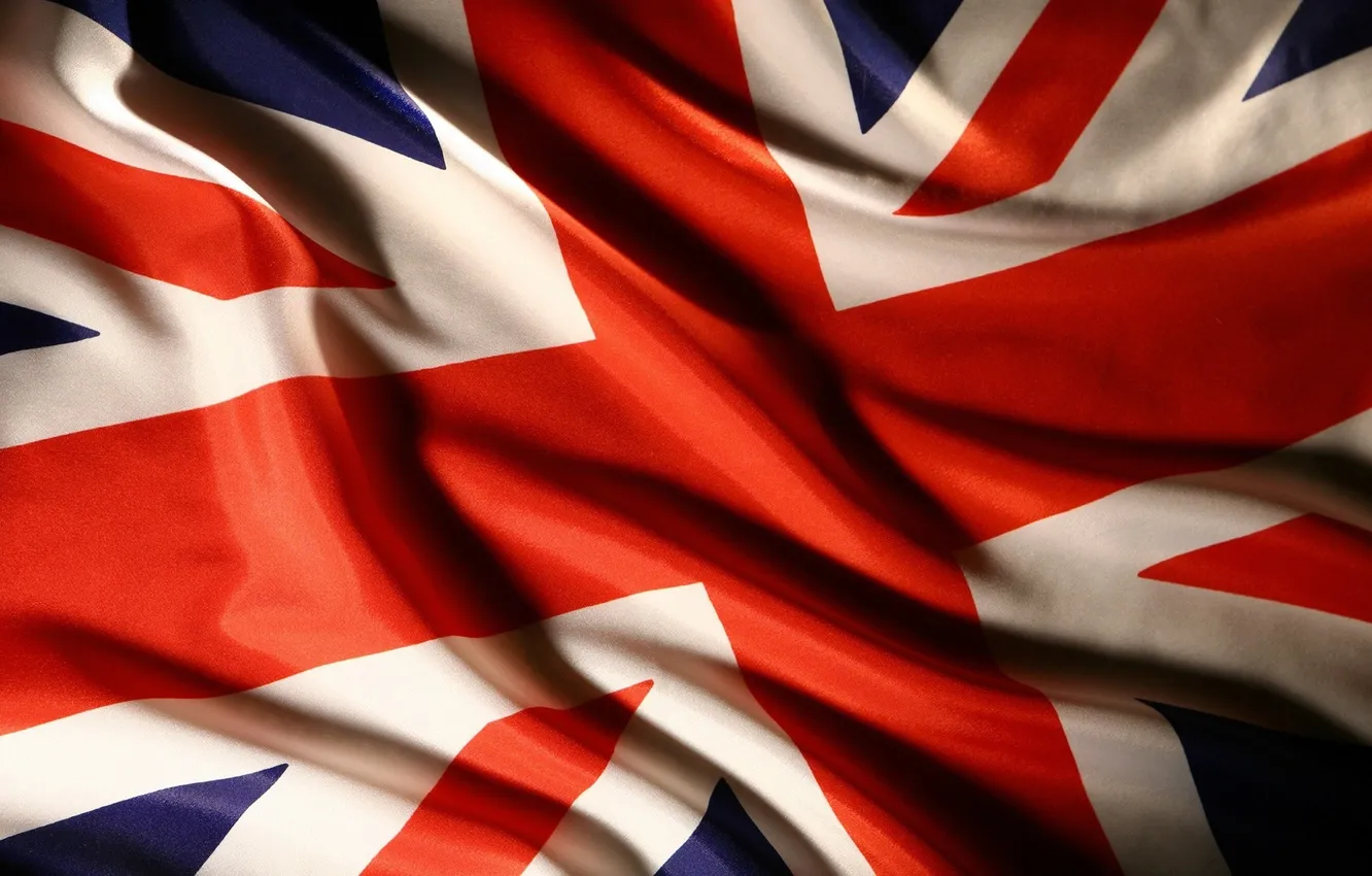 Фото обои red, white, British, blue, Flag