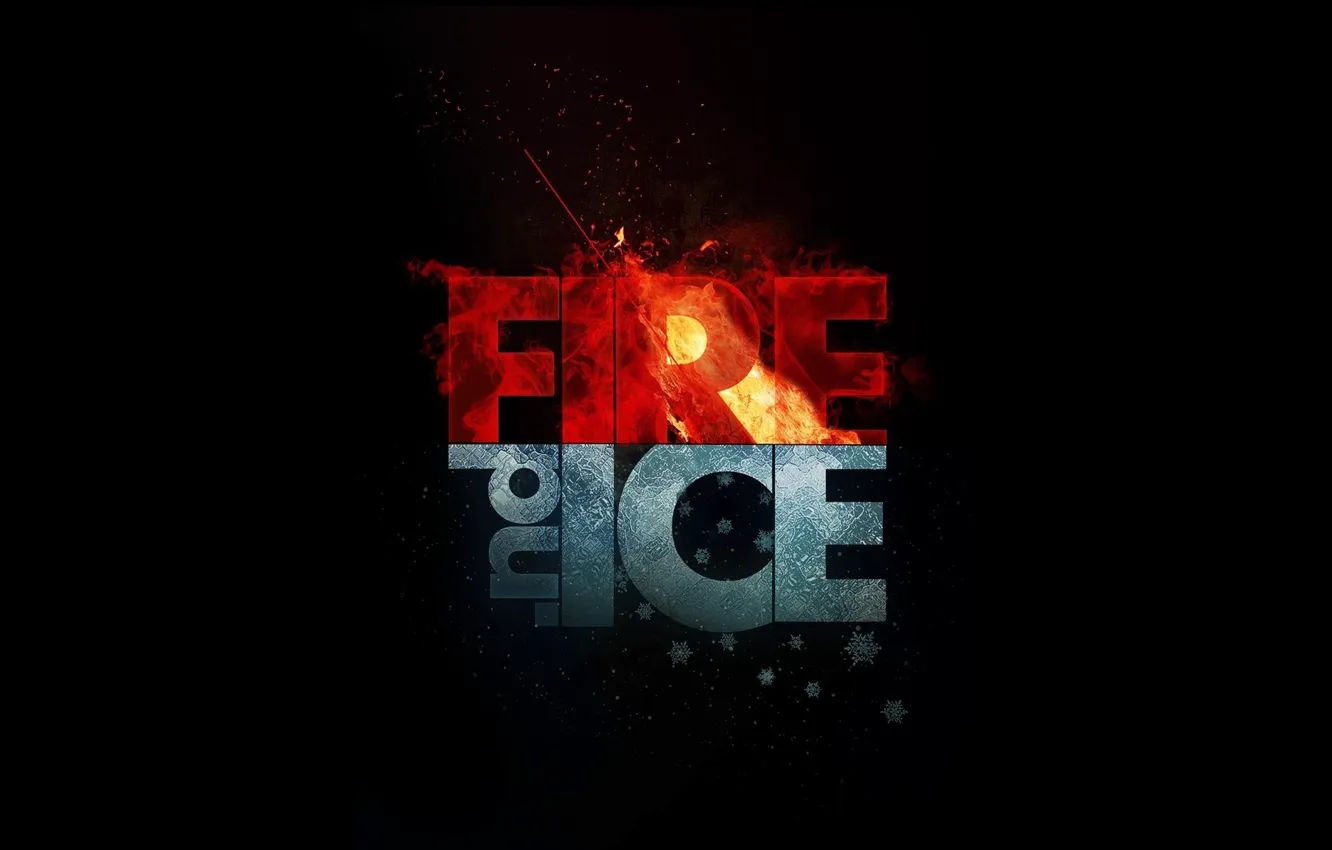 Фото обои лед, огонь, ice, Fire