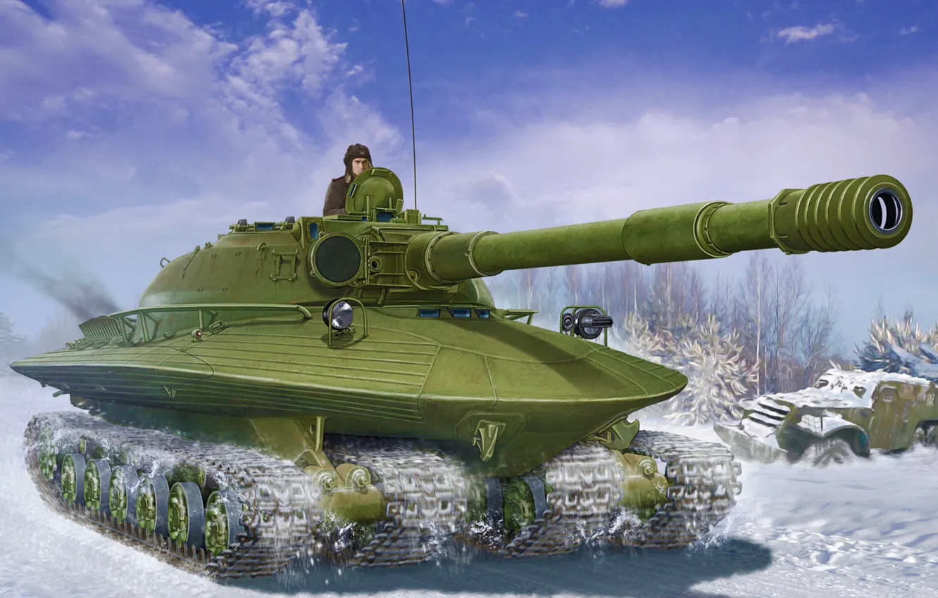 Фото обои war, art, painting, tank, Soviet Heavy Tank OBJECT 279
