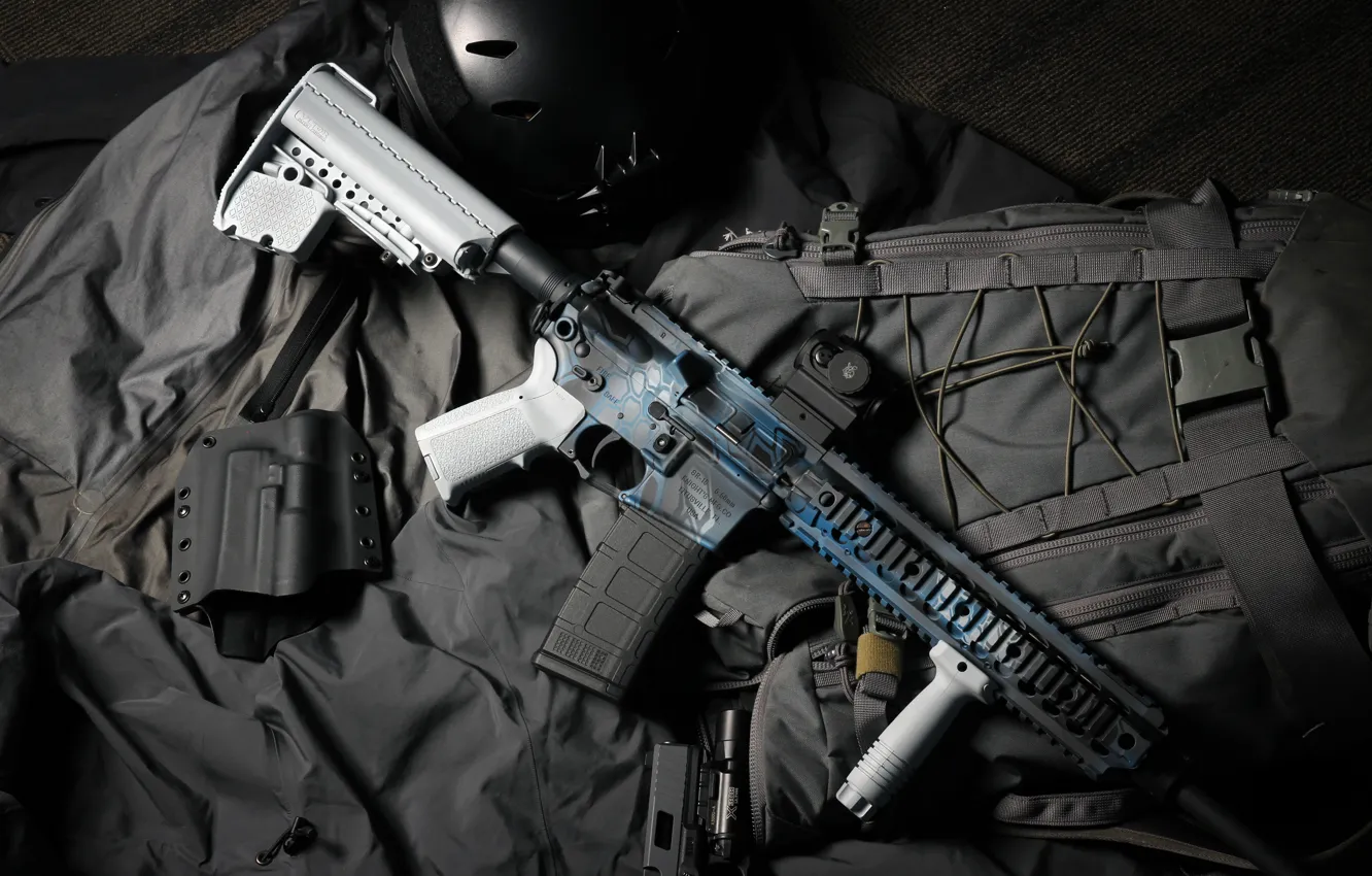 Фото обои стиль, оружие, фон, AR 15, штурмовая винтовка