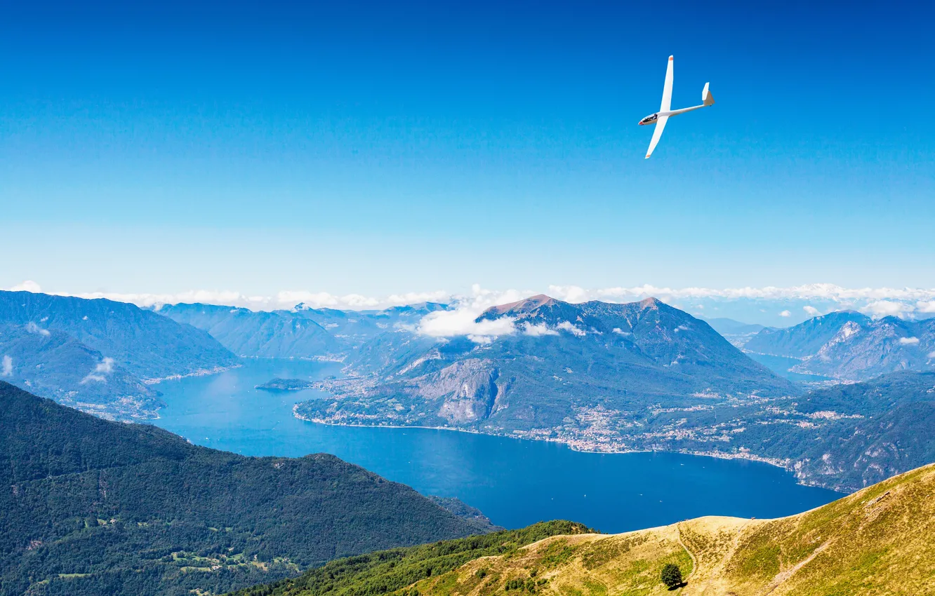 Фото обои flying, flight, extreme, height, glider, high, hobby, hiking