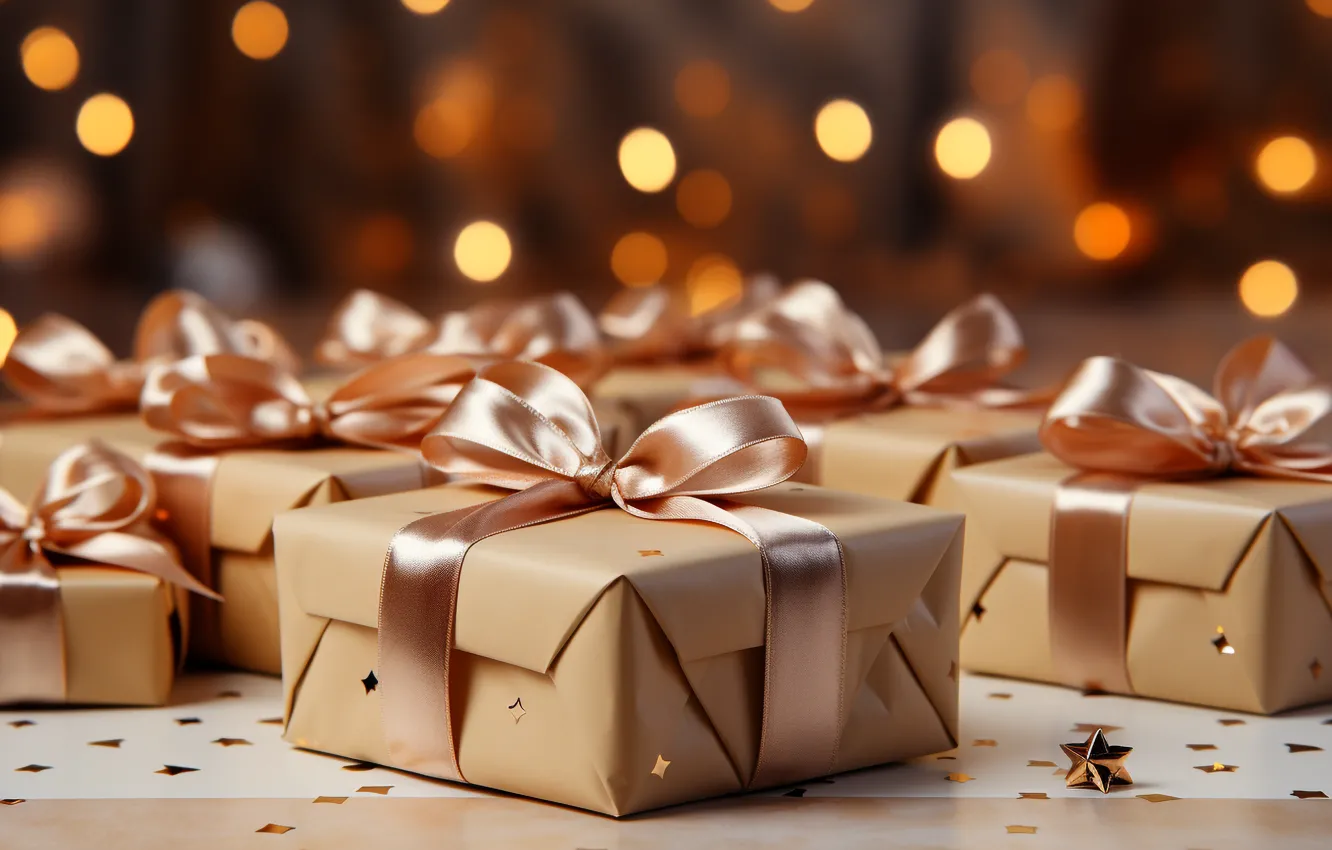 Фото обои украшения, Новый Год, Рождество, подарки, new year, happy, Christmas, bokeh