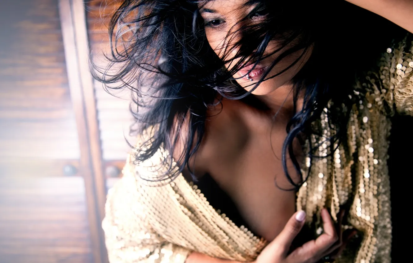 Фото обои волосы, портрет, Sarina Gito