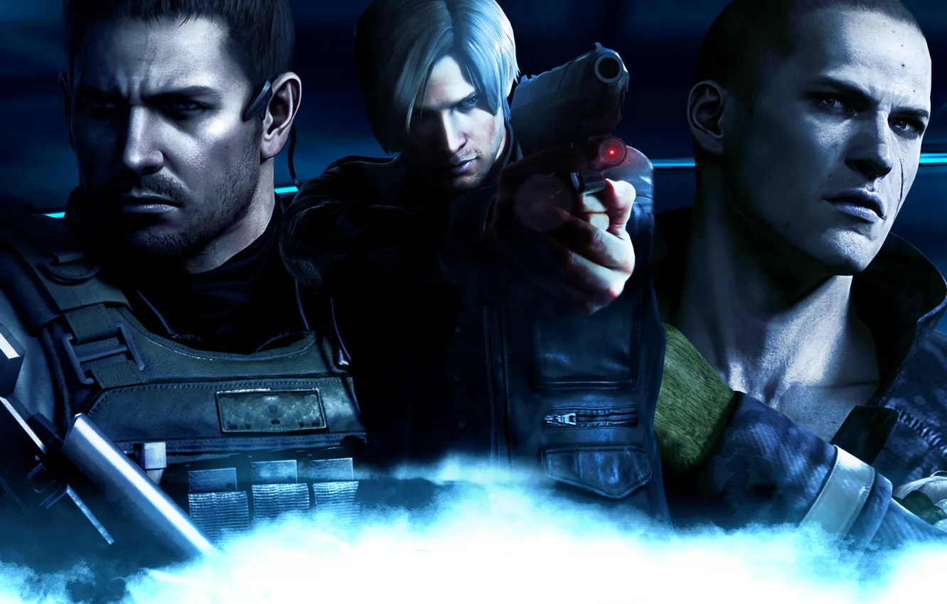 Фото обои wallpaper, Resident Evil 6, Leon Scott Kennedy, Chris Redfield