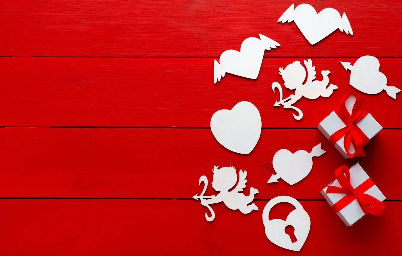 Фото обои любовь, сердце, подарки, сердечки, love, heart, wood, romantic