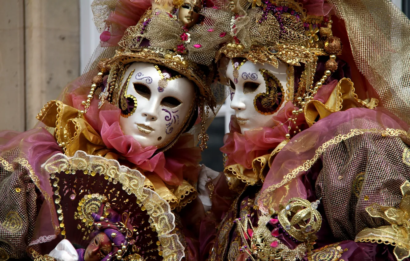 Фото обои маска, костюм, Венеция, карнавал