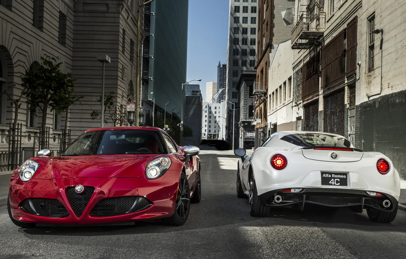Фото обои Alfa Romeo, red, white