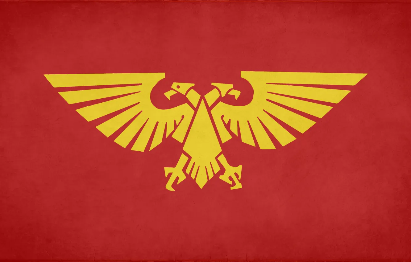 Фото обои red, gold, eagle, fon, desktop wallpapers, Imperium of Mankind, Warhammer 40 000, banner