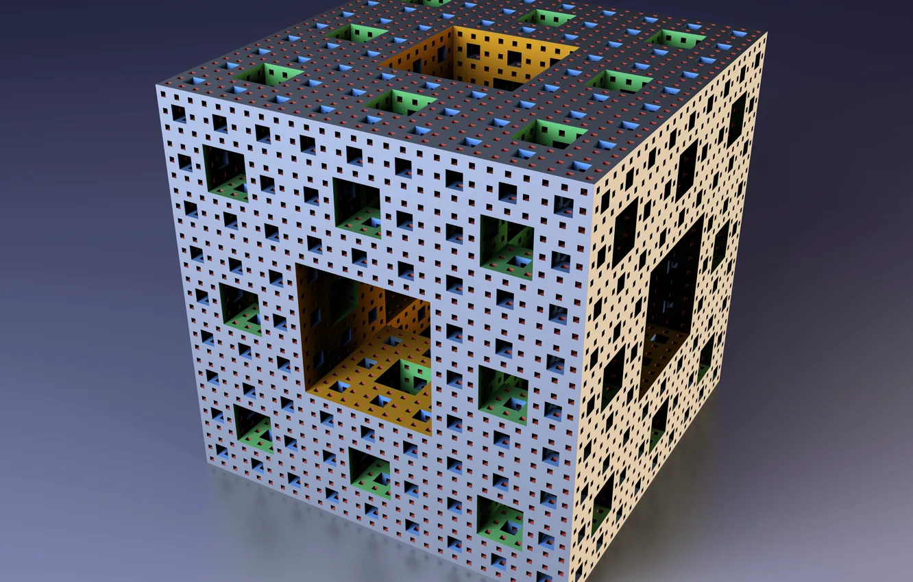 Фото обои фрактал, куб, Мандельброт