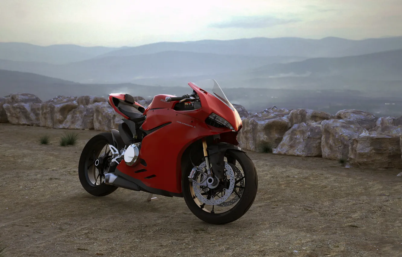 Фото обои мотоцикл, Panigale, david baylis, Ducati 899