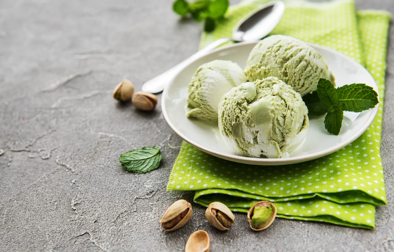Фото обои мороженое, dessert, фисташки, pistachio, ic cream