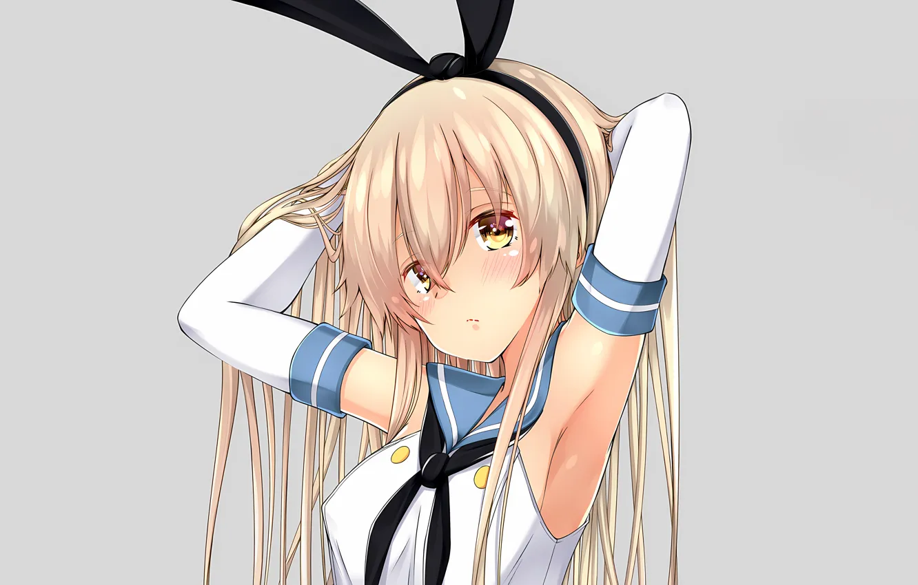 Фото обои girl, blouse, long hair, anime, beautiful, pretty, attractive, handsome