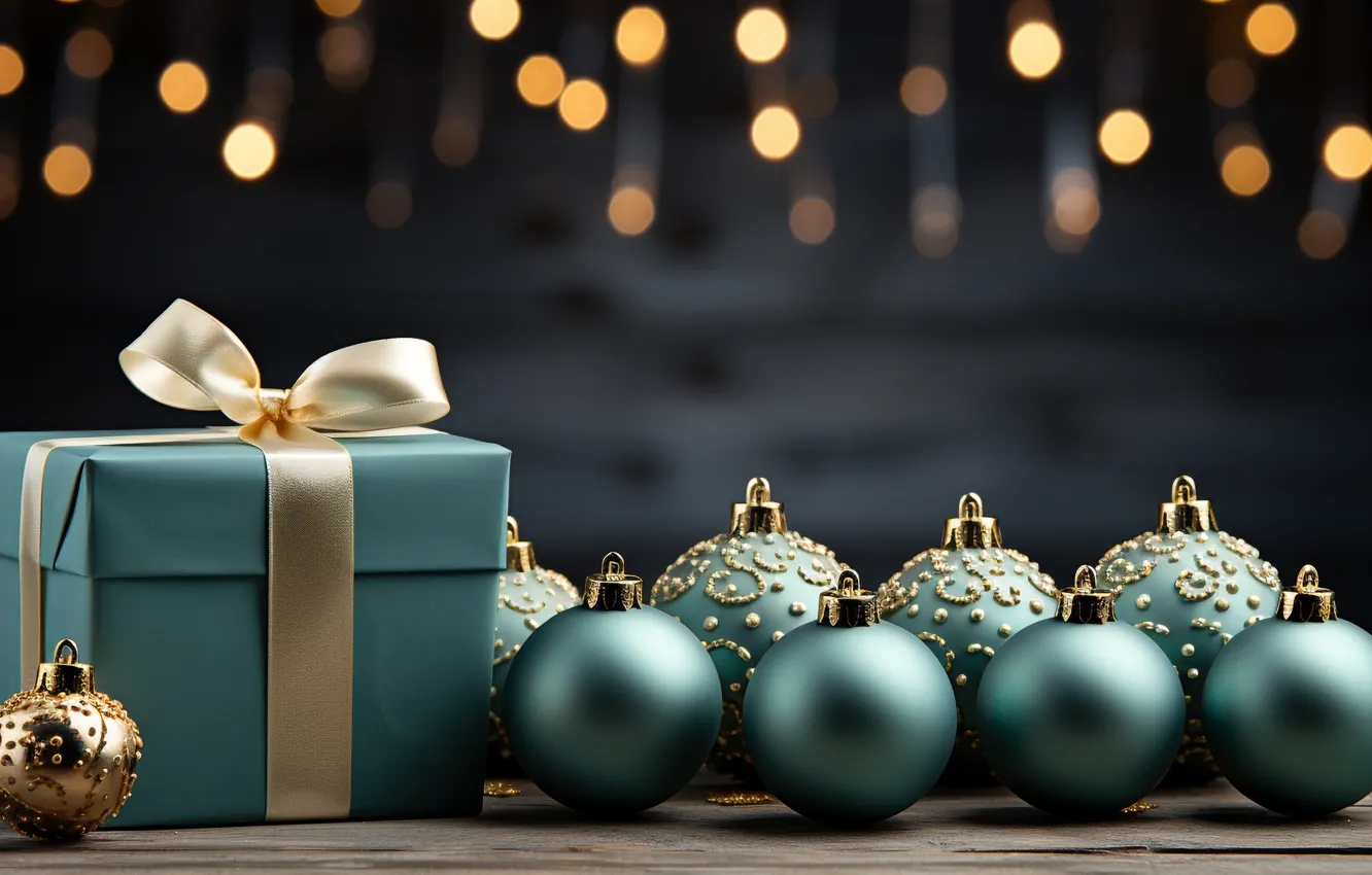 Фото обои украшения, шары, Новый Год, Рождество, подарки, new year, happy, Christmas