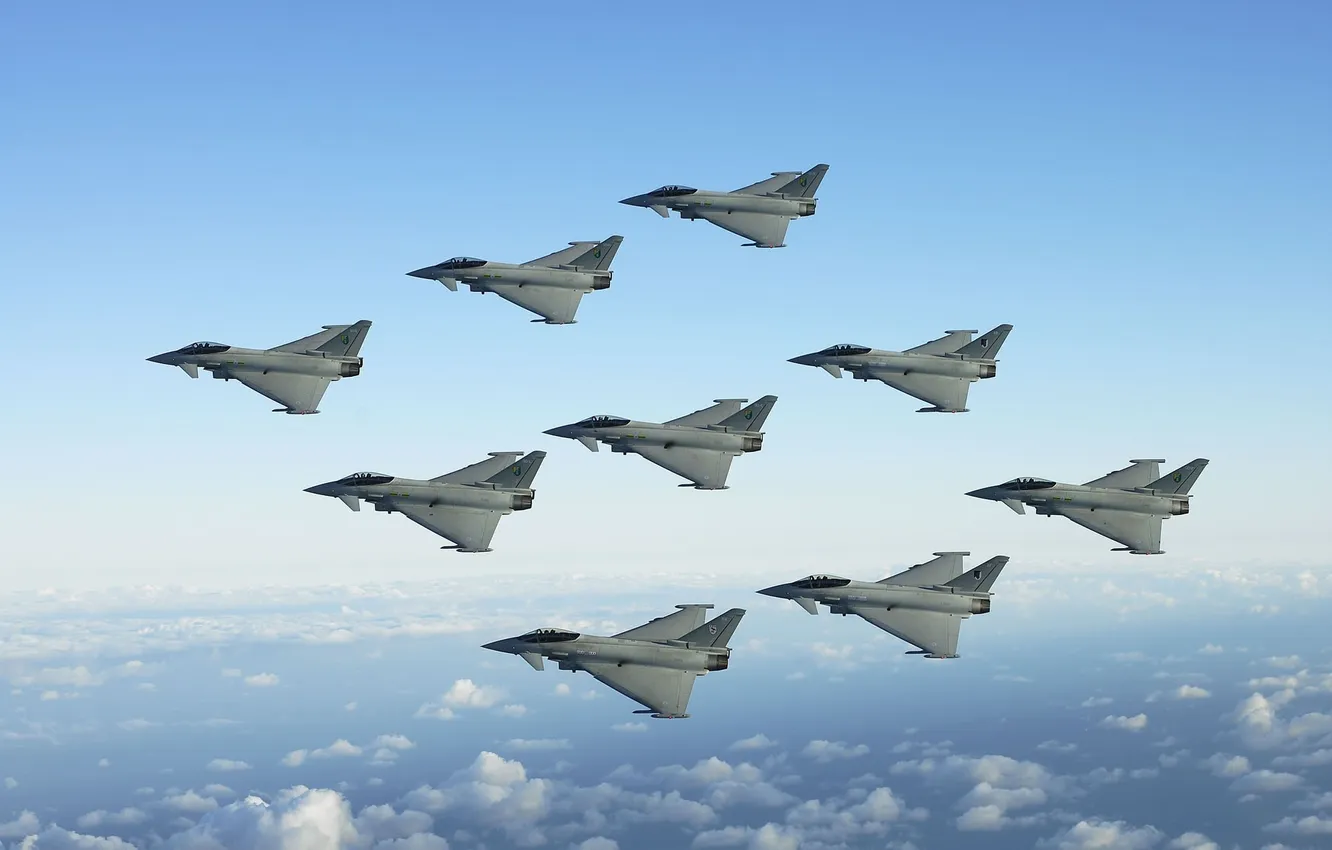 Фото обои истребители, Тайфун, Typhoon, Eurofighter