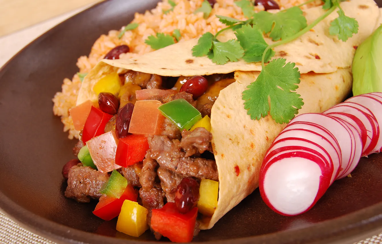 Фото обои food, rice, burrito