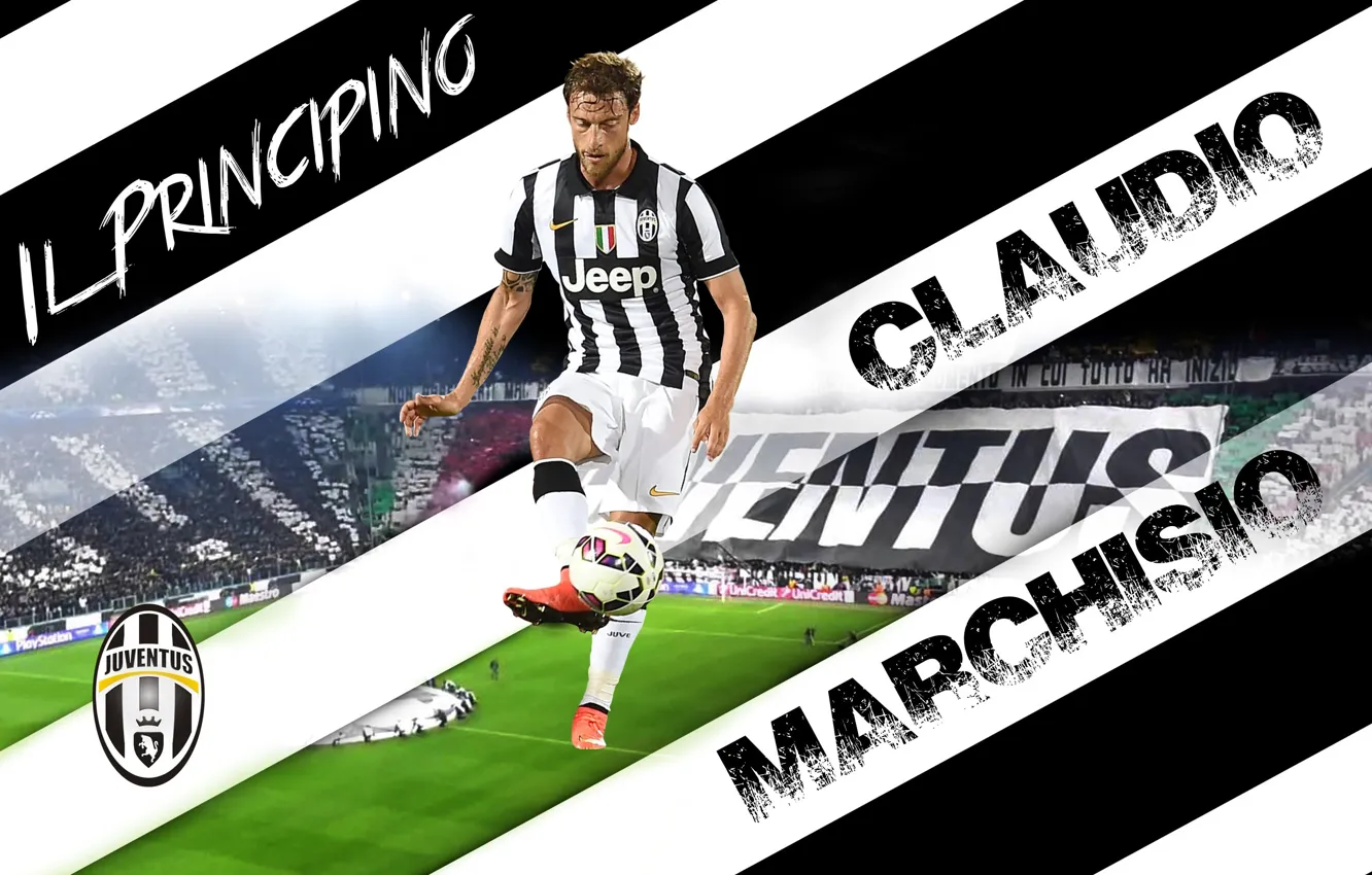 Фото обои wallpaper, sport, football, player, Juventus FC, Juventus Stadium, Claudio Marchisio, Il Principino