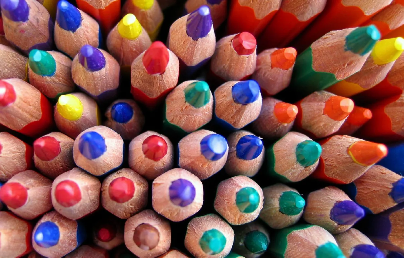 Фото обои цвет, карандаши