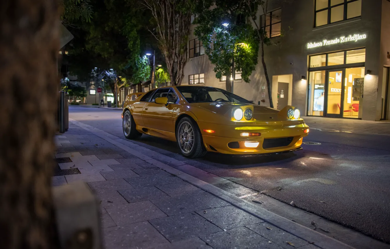 Фото обои car, Lotus, Esprit, headlights, Lotus Esprit V8