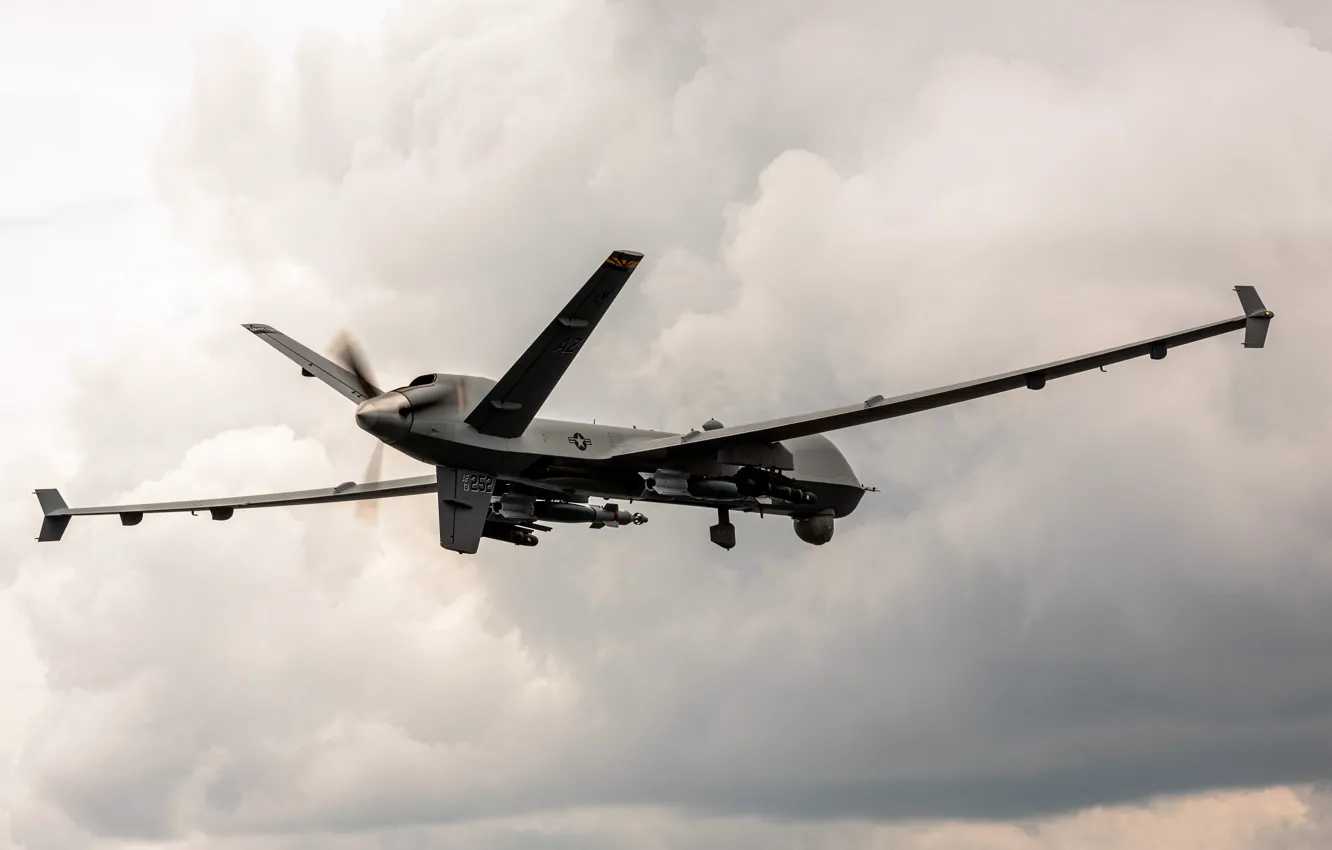 Фото обои ВВС США, Беспилотный летательный аппарат, MQ-9 Reaper, разведывательно-ударный БПЛА