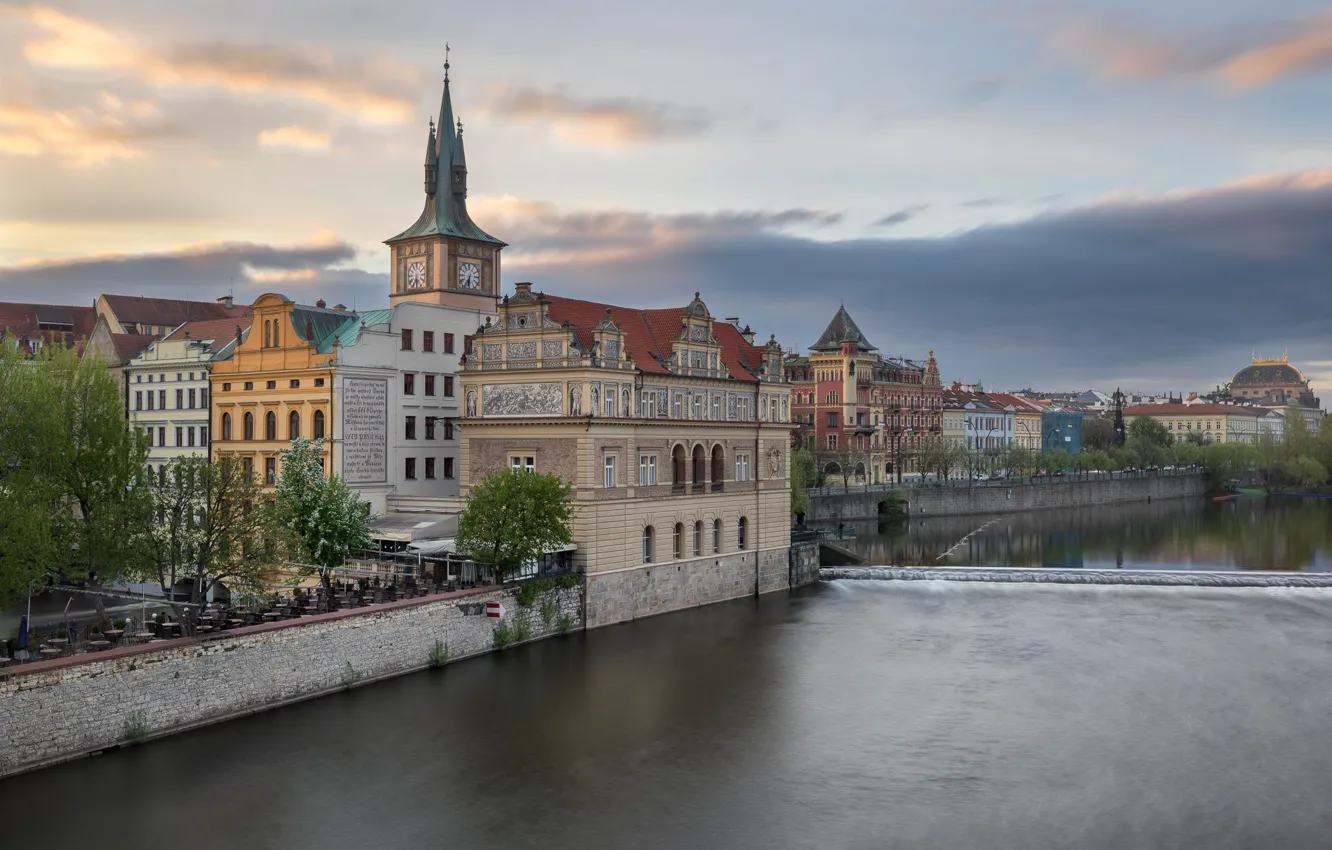 Фото обои Прага, Чехия, Vltava River, Smetana Museum