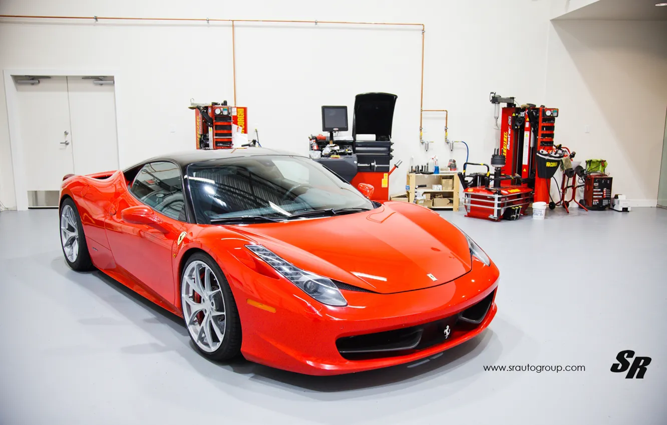 Фото обои гараж, Ferrari, спорткар, 2012, феррари, 458, SR Auto Group, Factory Flush