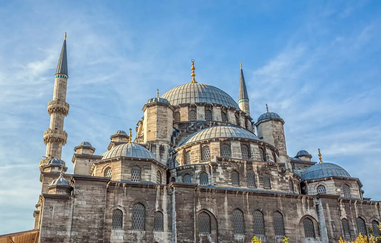Фото обои храм, мечеть, Турция, дворец, İstanbul, Yeni Cami