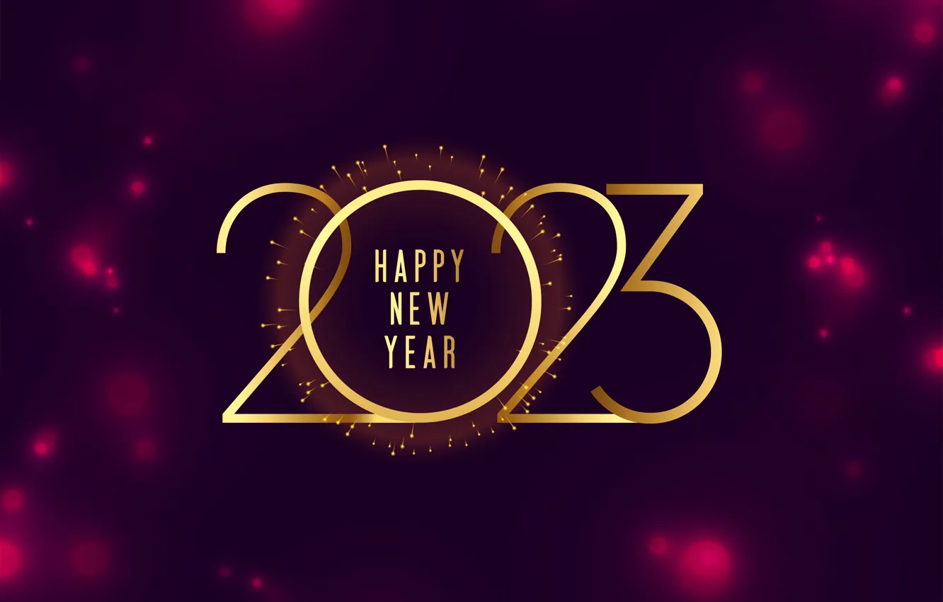 Фото обои золото, Новый Год, цифры, golden, happy, New Year, glitter, 2023