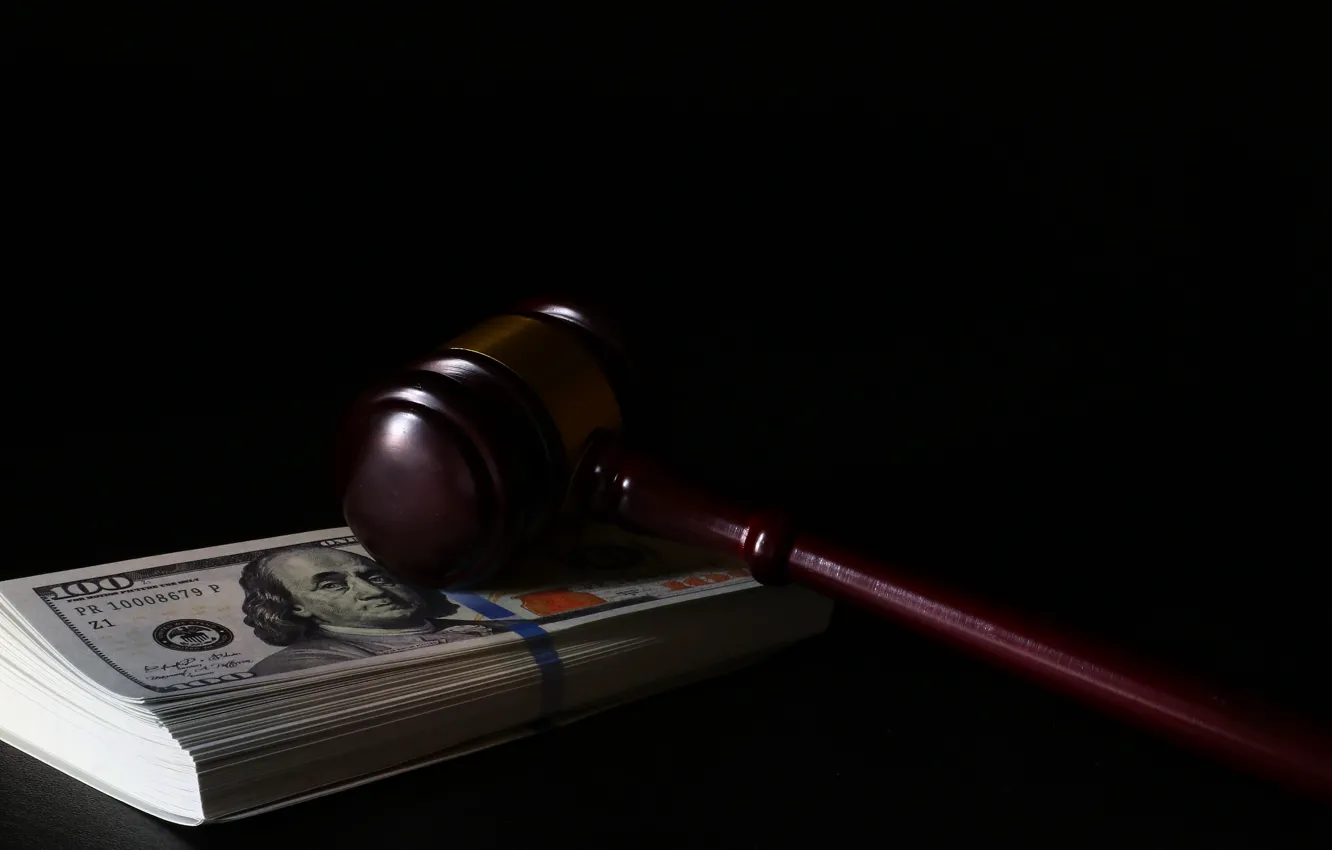 Фото обои фон, деньги, молоток, доллары