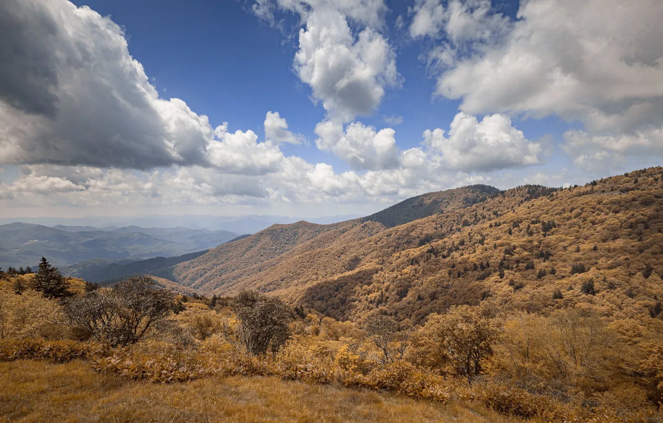 Фото обои небо, облака, США, Blue Ridge Parkway