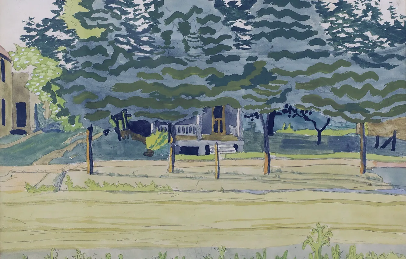 Фото обои 1916, Charles Ephraim Burchfield, Late Afternoon