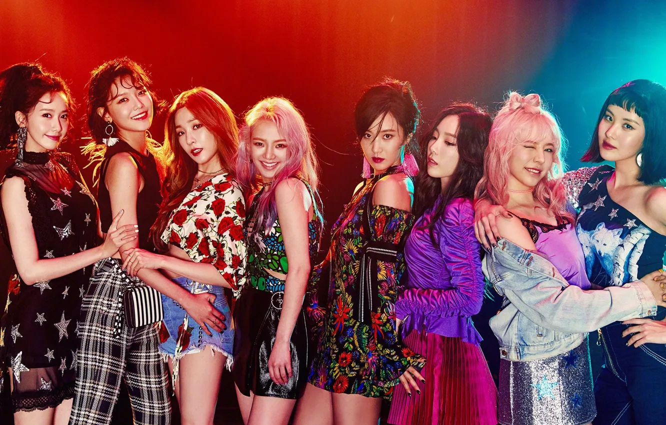 Фото обои красотки, Asian, улыбки, азиатки, women, SNSD, Girls Generation, Sunny
