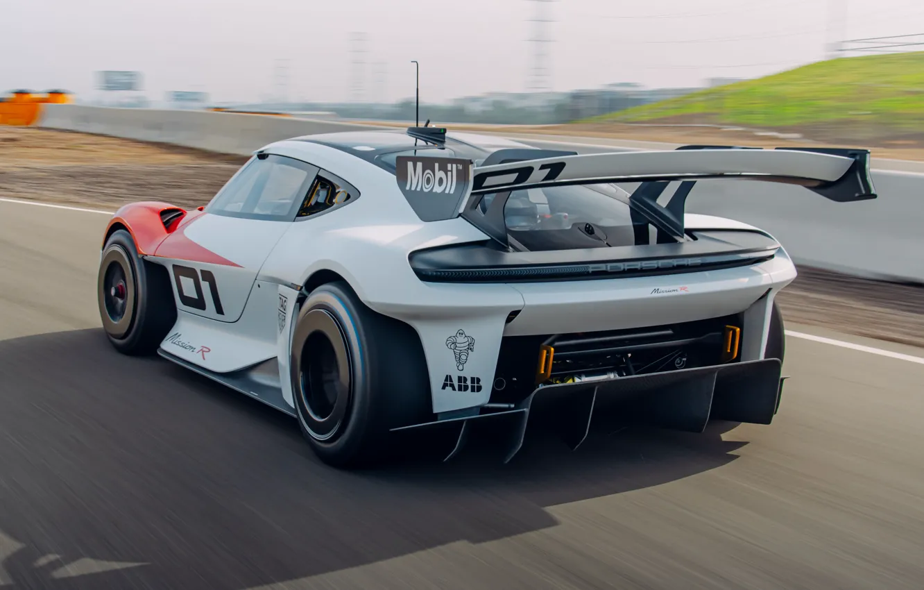 Фото обои Porsche, speed, Mission R, Porsche Mission R, all-electric