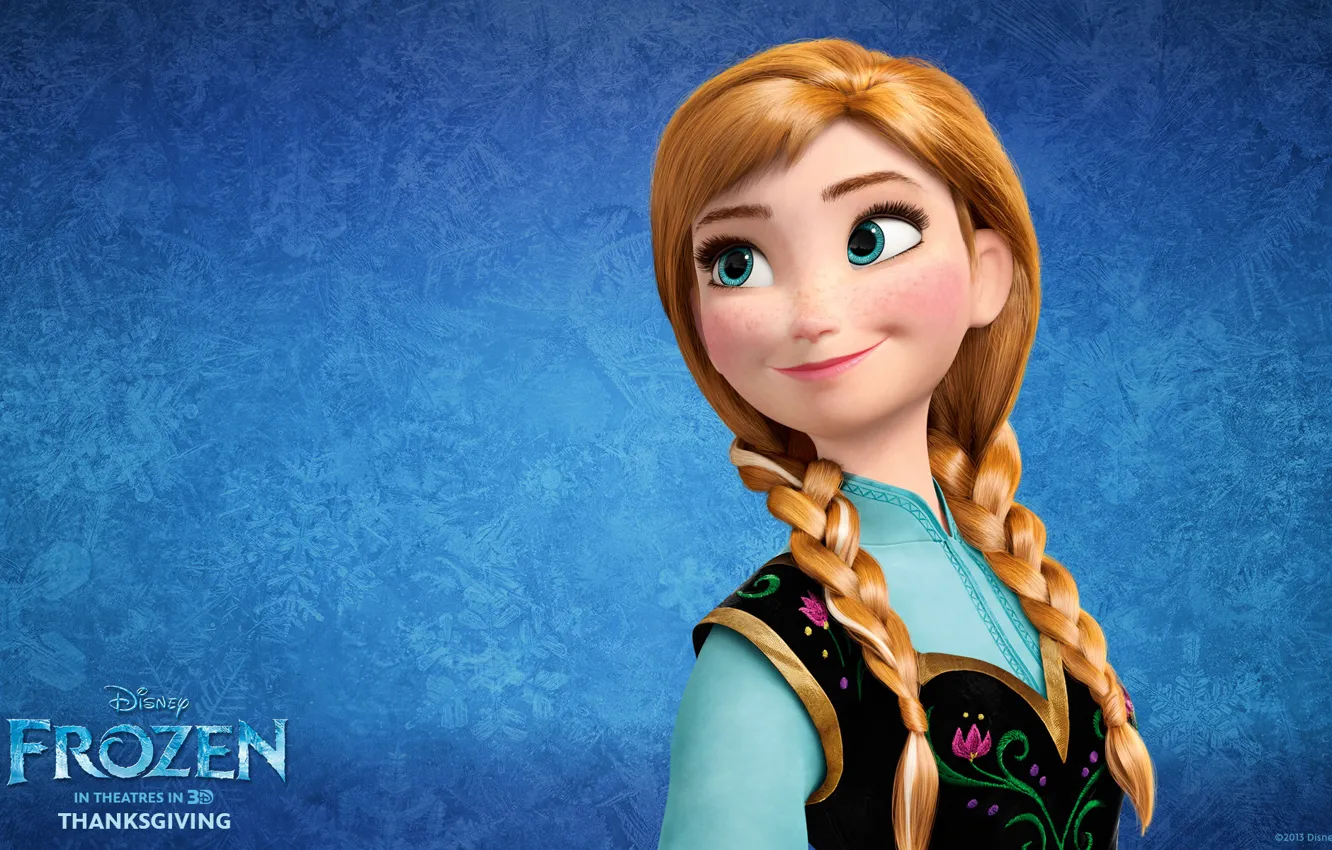Фото обои Frozen, Walt Disney, Холодное Сердце, Animation Studios, Princess Anna