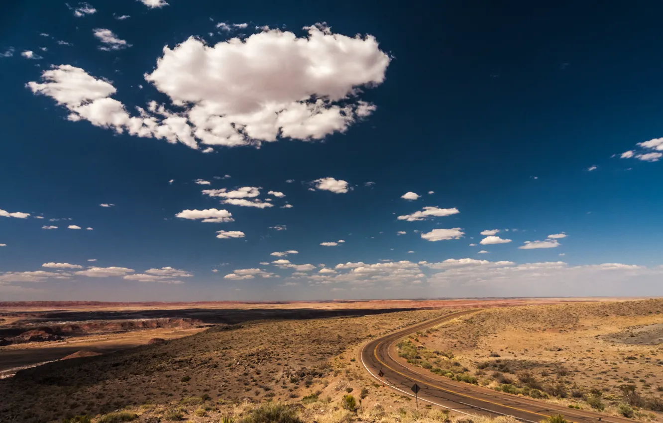 Фото обои road, sky, nature