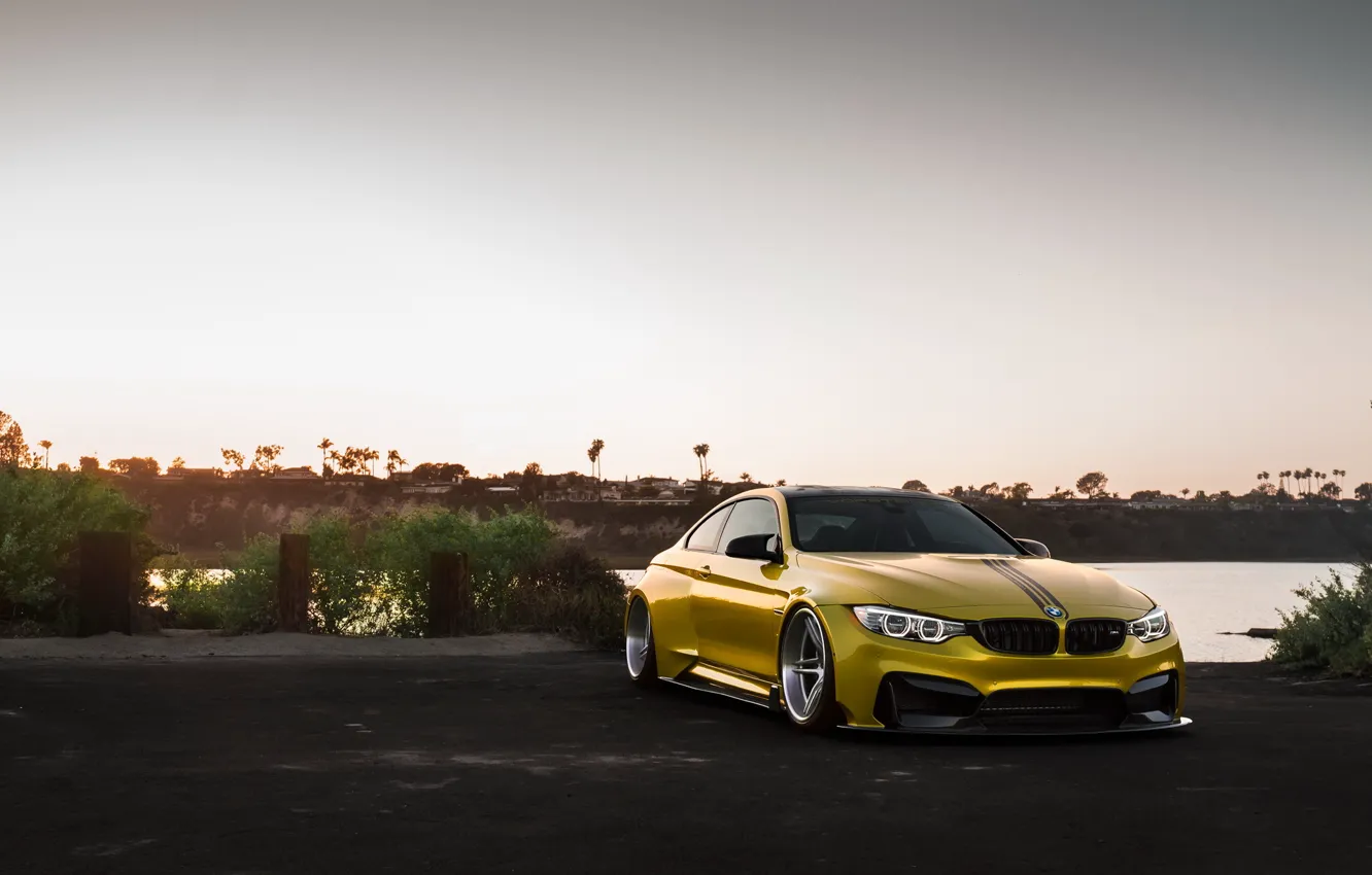 Фото обои BMW, Vorsteiner, yellow
