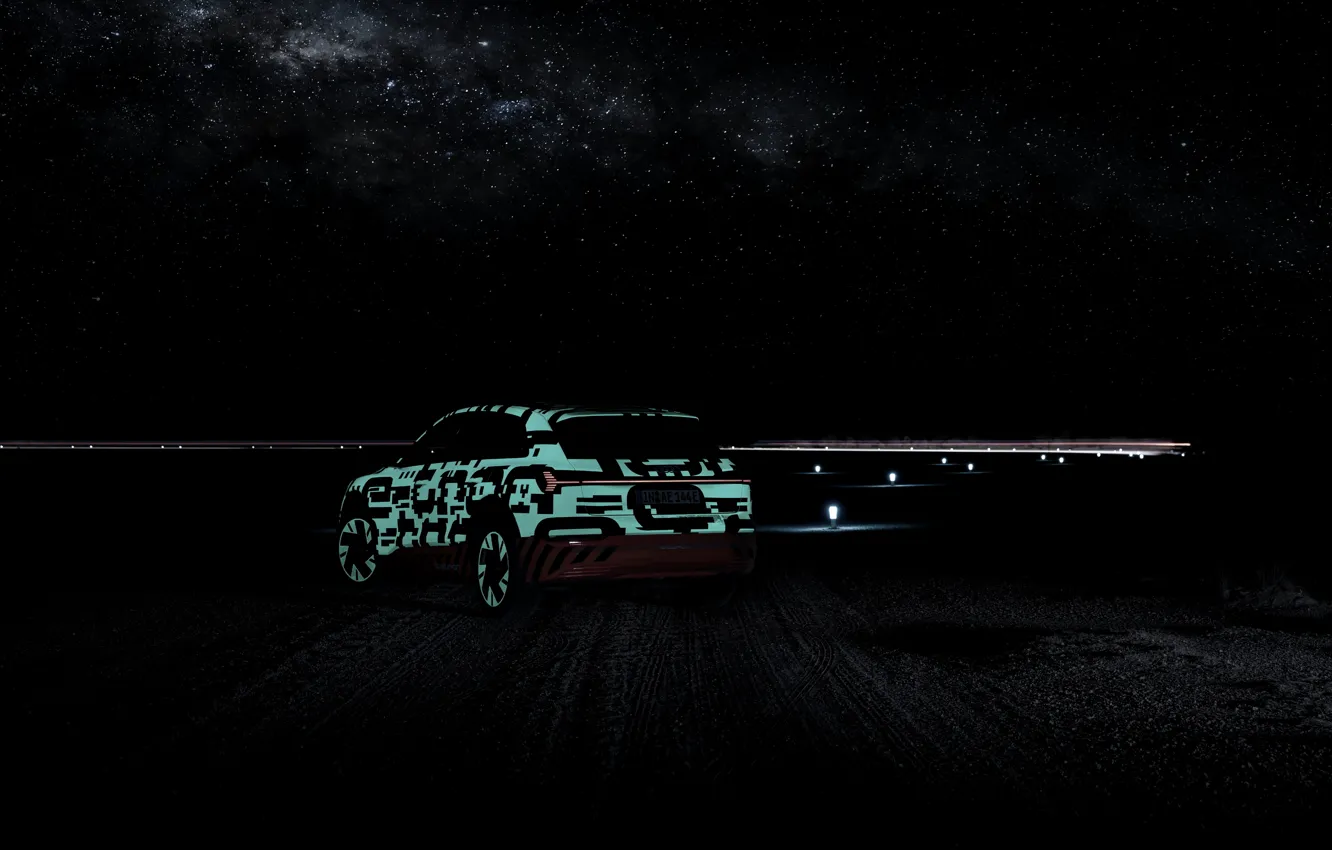 Фото обои небо, ночь, Audi, 2018, E-Tron Prototype