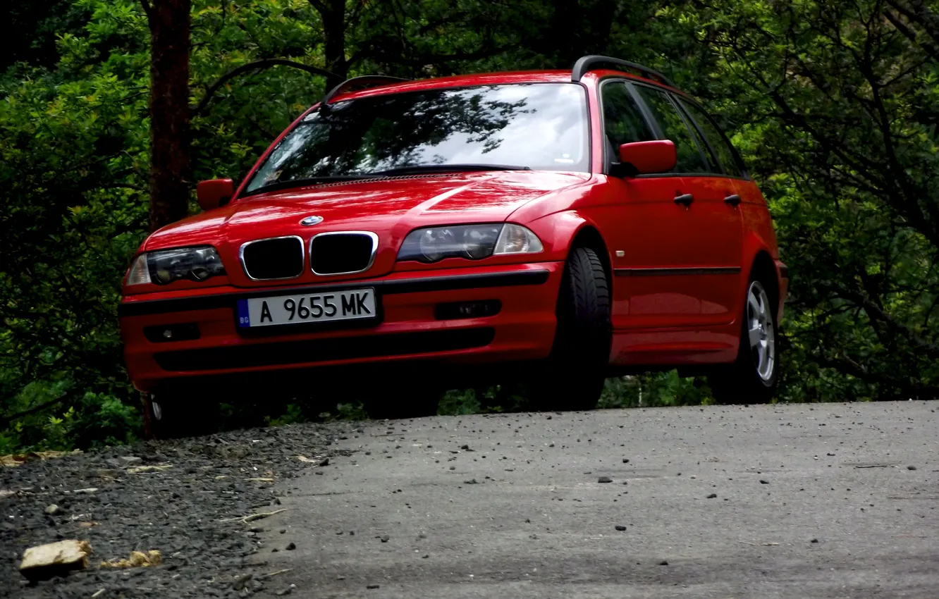 Фото обои BMW, sport, red, cars, 320d