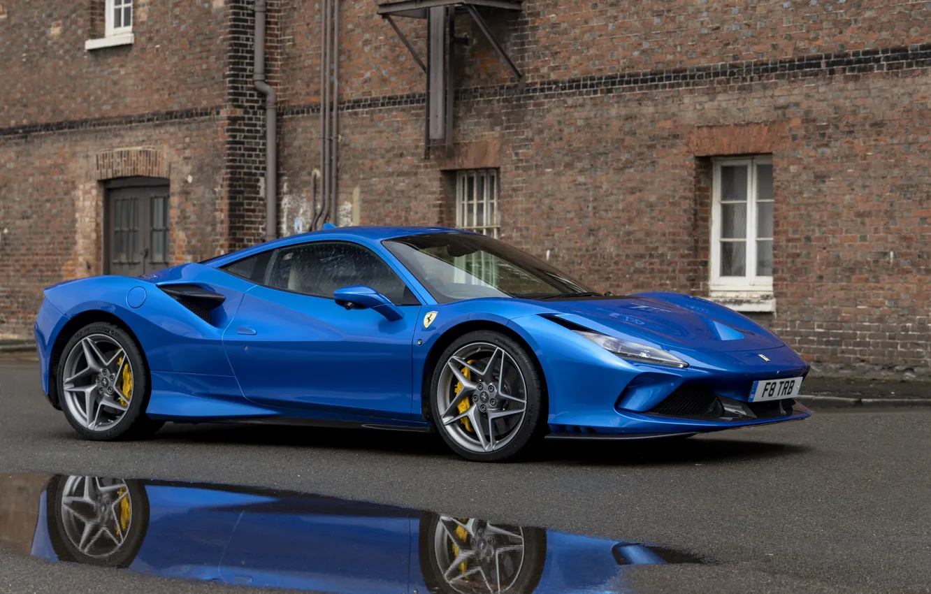 Фото обои Ferrari, blue, Ferrari F8 Tributo, F8