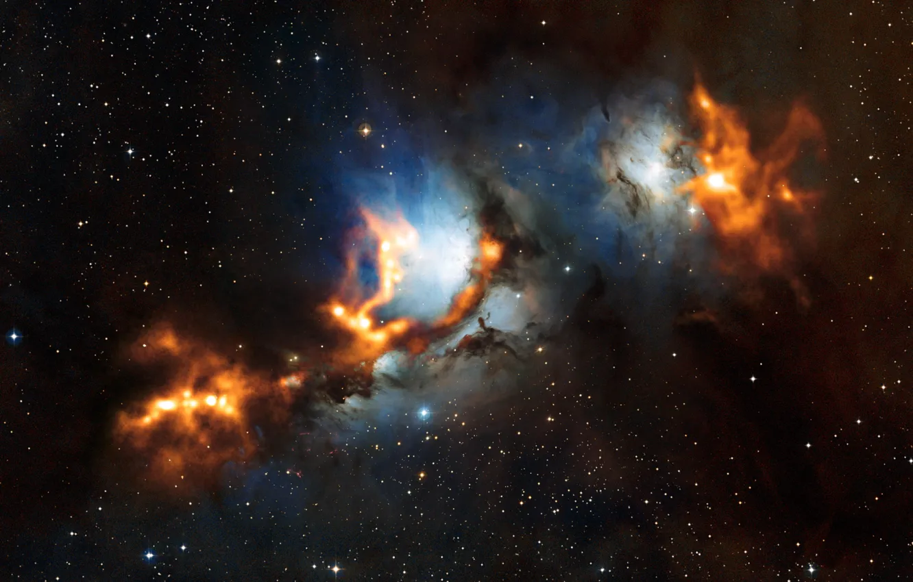 Фото обои туманность, созвездие, Орион, Messier 78