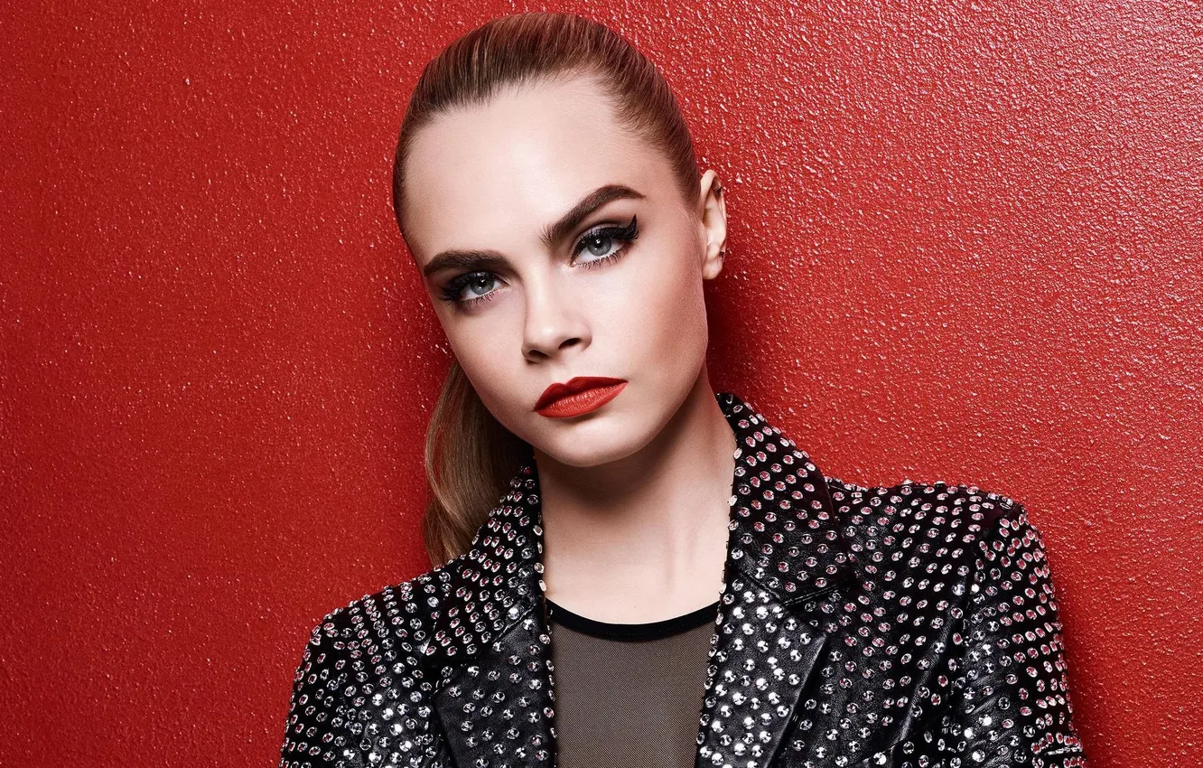 Фото обои модель, макияж, актриса, model, hair, pose, actress, Cara Delevingne