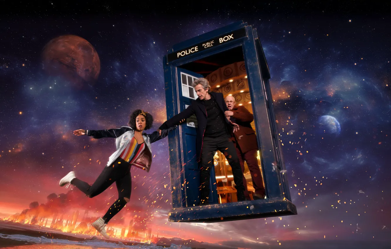Фото обои фантастика, планеты, Doctor Who, Доктор Кто, ТАРДИС, TARDIS, sci fi, Peter Capaldi