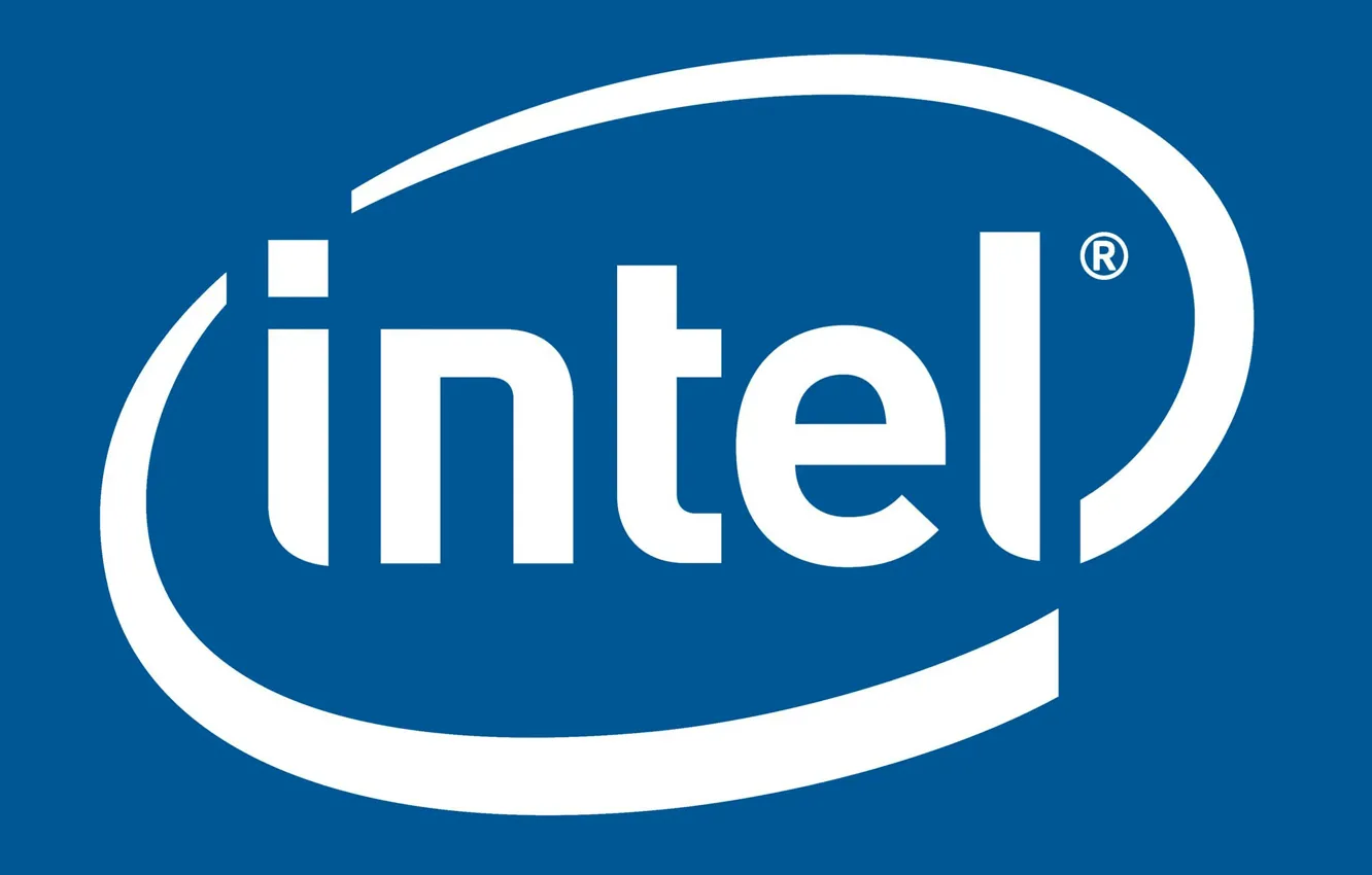 Фото обои Синий, Белый, logo, Intel, Логотип, Интел