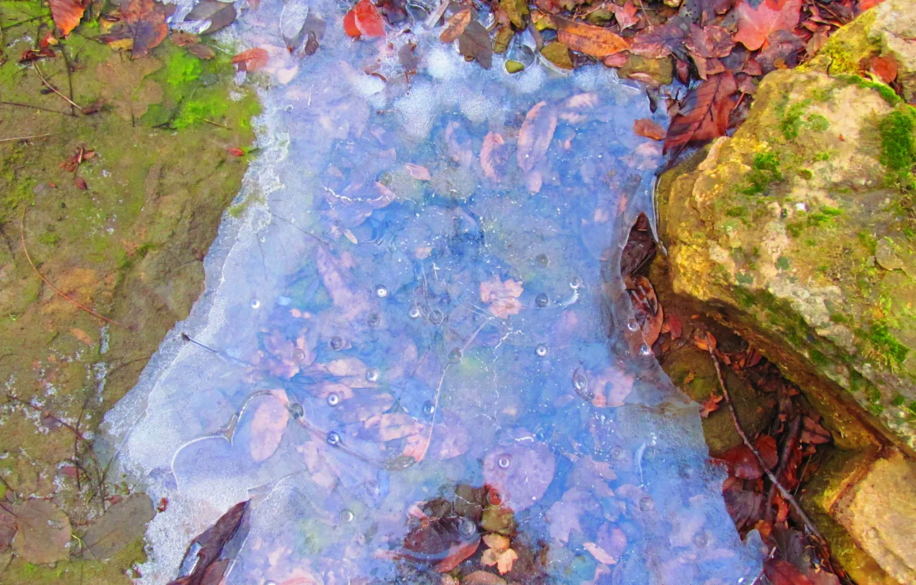 Фото обои Water, Mountain, Ice