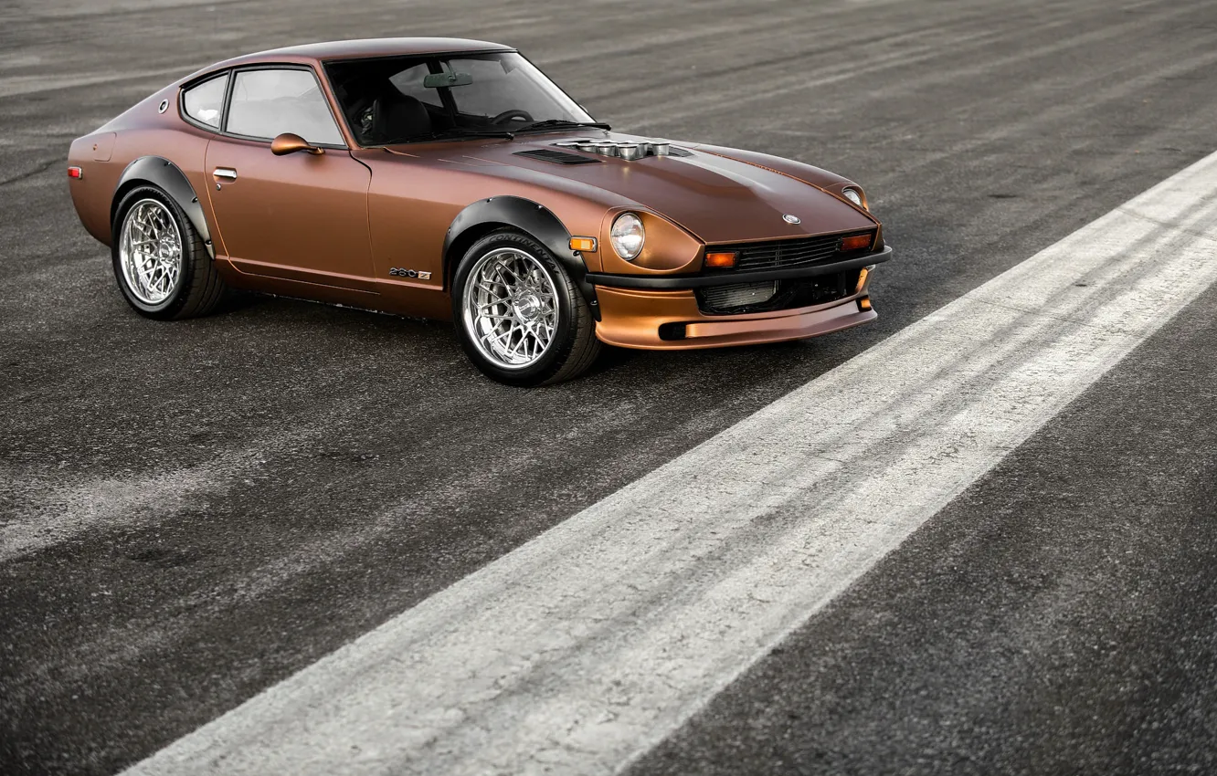 Фото обои orange, datsun, 280z