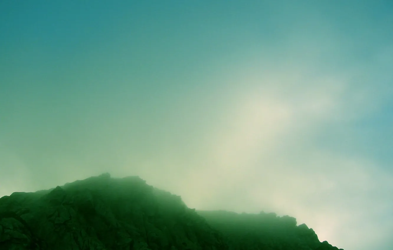 Фото обои туман, цвет, Скалы