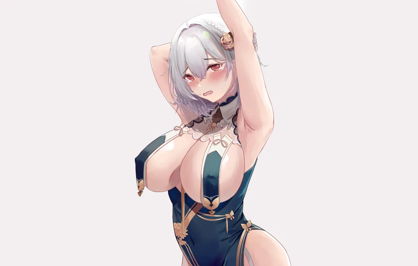 Фото обои girl, hot, sexy, boobs, anime, pretty, babe, oppai