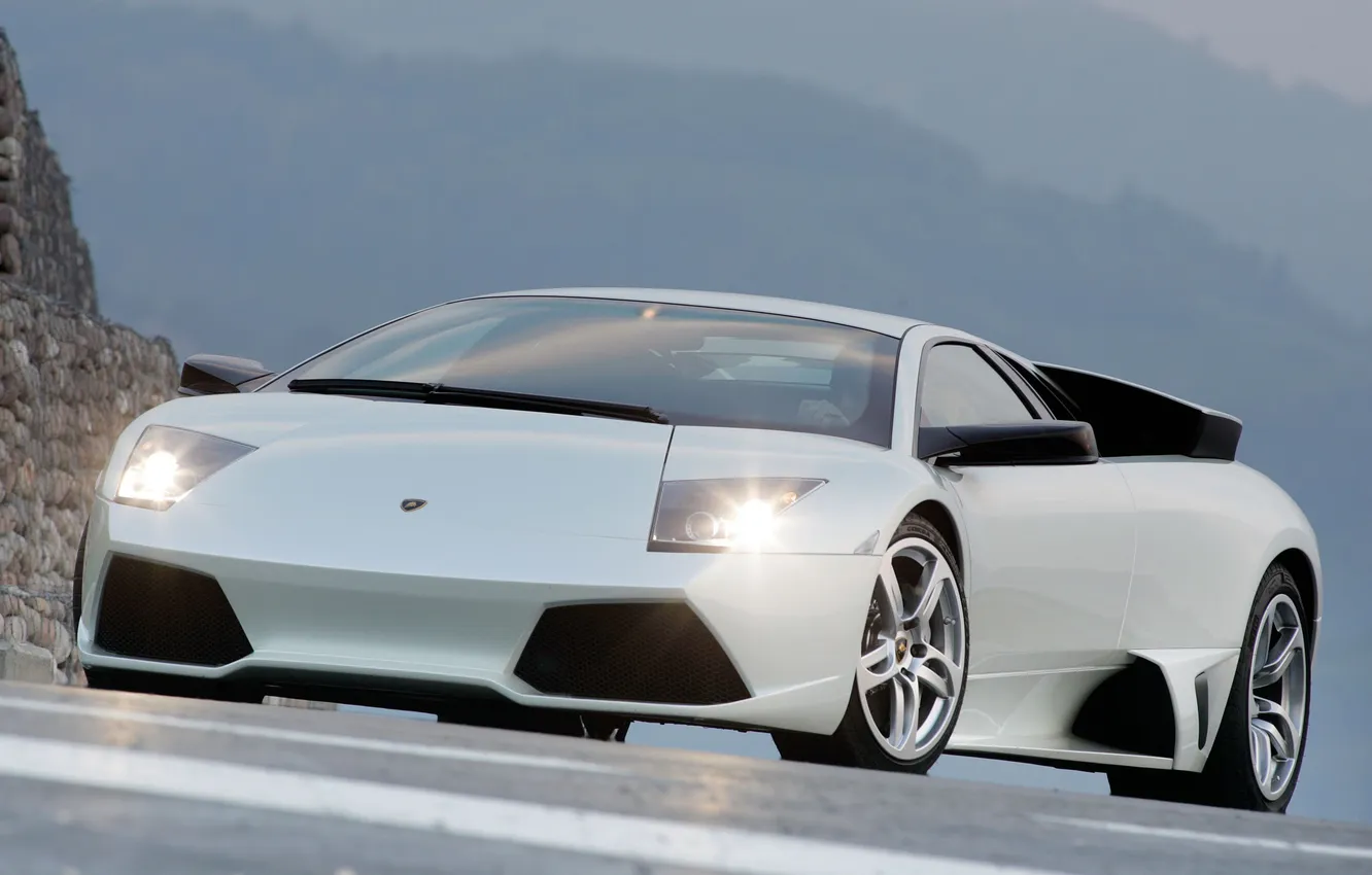 Фото обои авто, Lamborghini, серебристый, auto, ламборджини, murcielago, красавец, мурсилаго