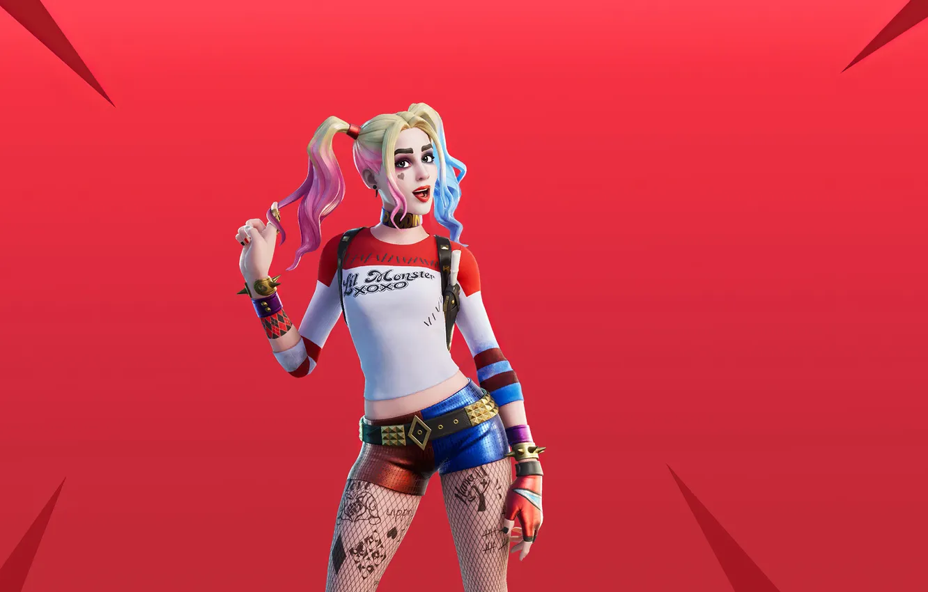 Фото обои harley quinn, 2020, fortnite